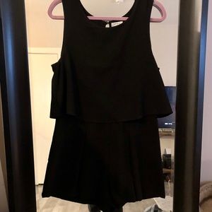 BLACK ROMPER W/ CUT OUT BACK